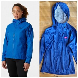 Helly Hansen Loke Terra Jacket Rain Hiking Travel Size Small Cobalt Blue